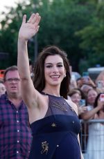 Pregnant ANNE HATHAWAY Arrives at Trocadero in Paris for Event Celebrating The Odyssey in Paris 07/07/2026
