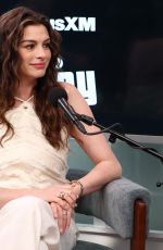 Pregnant ANNE HATHAWAY at SiriusXM