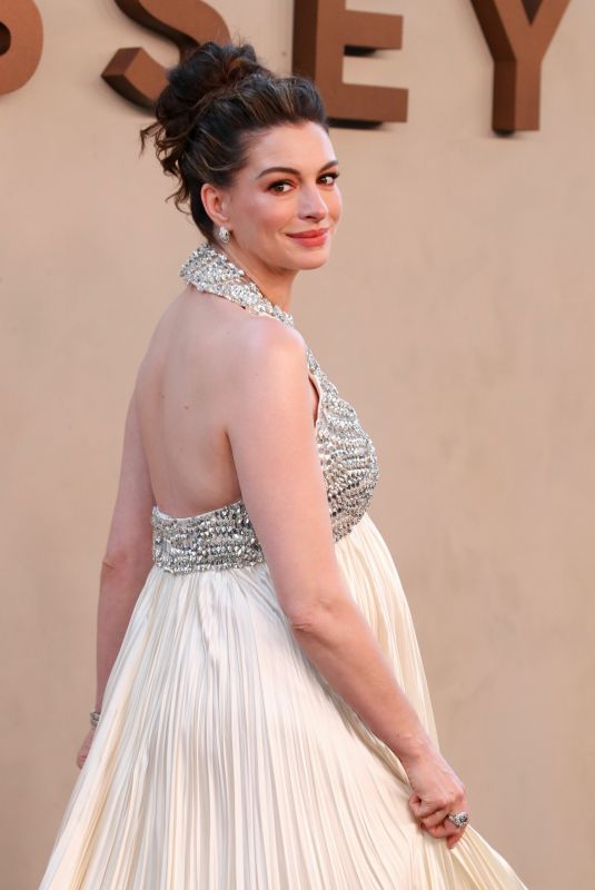 Pregnant ANNE HATHAWAY at The Odyssey Premiere at AMC Lincoln Square Theater in New York City 07/14/2026