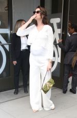Pregnant ANNE HATHAWAY Out at Hudson Square in New York City 07/16/2026
