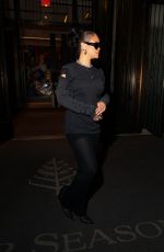 RIHANNA Leaves Four Seasons Hotel Wearing a Sleek Black Ensemble in New York City 07/11/2026