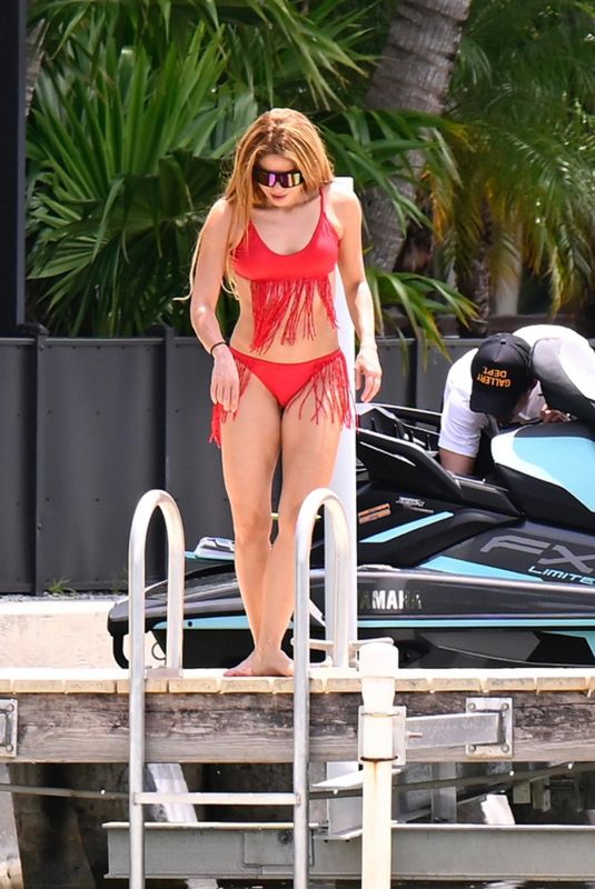 SHAKIRA in a Red Bikini in Miami 07/07/2026