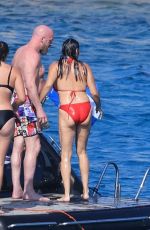 STEPHANIE MCMAHON in Bikini Enjoying a Relaxing Boat Trip Around Mykonos Island 08/15/2025
