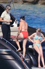 STEPHANIE MCMAHON in Bikini Enjoying a Relaxing Boat Trip Around Mykonos Island 08/15/2025