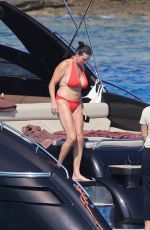 STEPHANIE MCMAHON in Bikini Enjoying a Relaxing Boat Trip Around Mykonos Island 08/15/2025