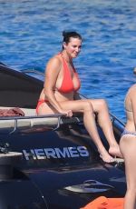 STEPHANIE MCMAHON in Bikini Enjoying a Relaxing Boat Trip Around Mykonos Island 08/15/2025