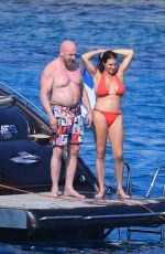 STEPHANIE MCMAHON in Bikini Enjoying a Relaxing Boat Trip Around Mykonos Island 08/15/2025