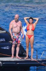 STEPHANIE MCMAHON in Bikini Enjoying a Relaxing Boat Trip Around Mykonos Island 08/15/2025