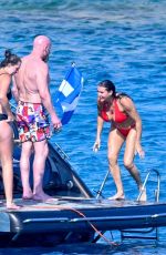 STEPHANIE MCMAHON in Bikini Enjoying a Relaxing Boat Trip Around Mykonos Island 08/15/2025