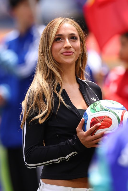 TATE MCRAE at 2026 FIFA World Cup Spain vs Belgium Quarter Final Match in Los Angeles 07/10/2026